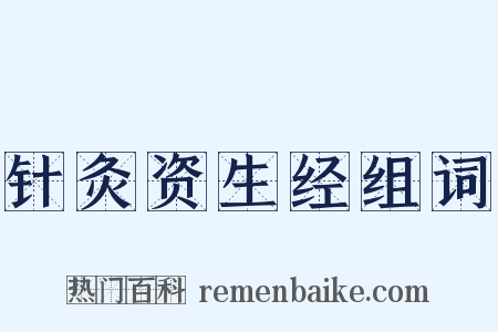 针灸资生经组词是什么意思的图片